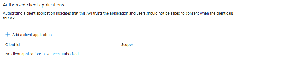 Authorized Client Applications