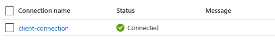 Client Connection Status - Connected