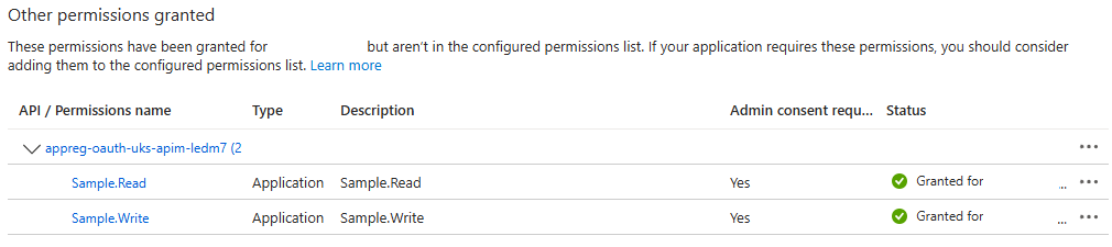 Client API Permissions
