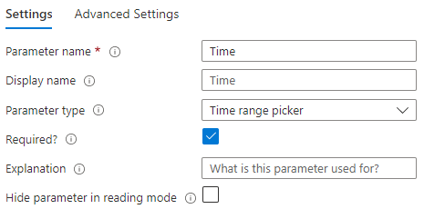 Add Parameter Time