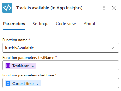 Track is available action